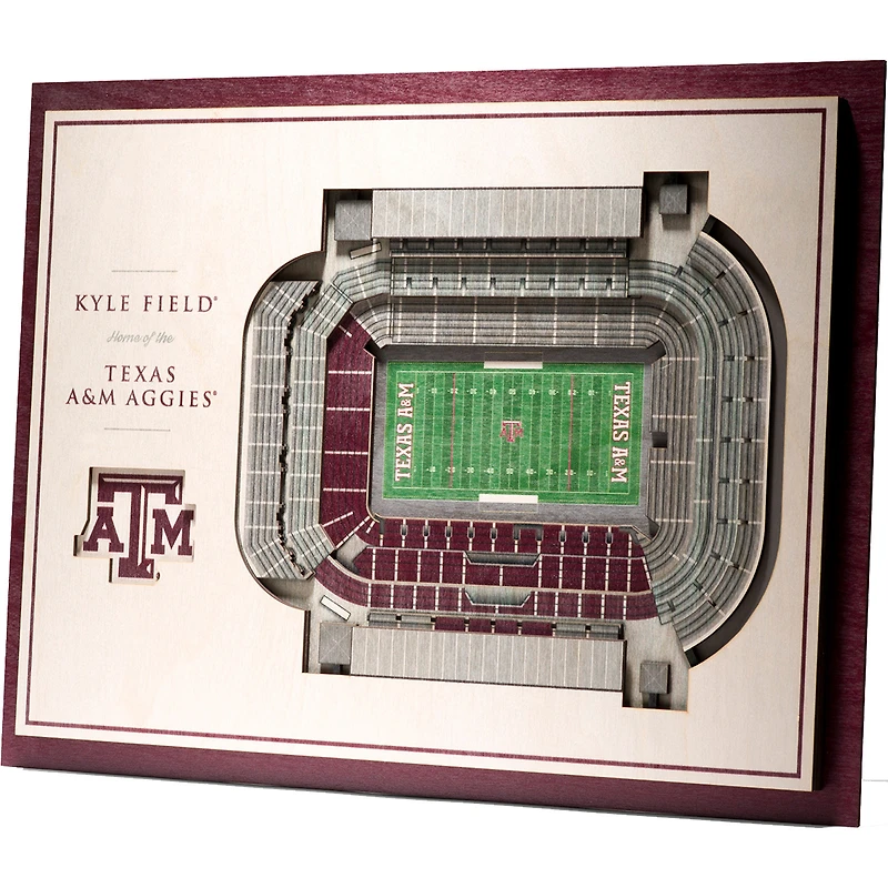 Texas A&M Aggies 17'' x 13'' 5-Layer StadiumViews 3D Wall Art