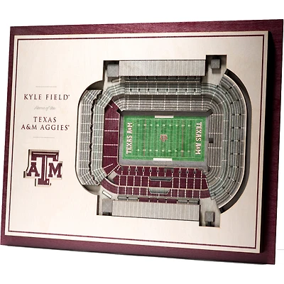 Texas A&M Aggies 17'' x 13'' 5-Layer StadiumViews 3D Wall Art