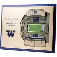 Washington Huskies 17'' x 13'' 5-Layer StadiumViews 3D Wall Art