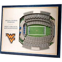 West Virginia Mountaineers 17'' x 13'' 5-Layer StadiumViews 3D Wall Art