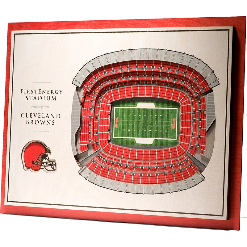 Cleveland Browns 17'' x 13'' 5-Layer StadiumViews 3D Wall Art