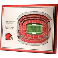 Cleveland Browns 17'' x 13'' 5-Layer StadiumViews 3D Wall Art