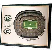 Green Bay Packers 17'' x 13'' 5-Layer StadiumViews 3D Wall Art
