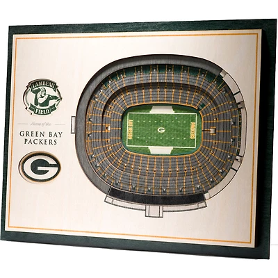 Green Bay Packers 17'' x 13'' 5-Layer StadiumViews 3D Wall Art