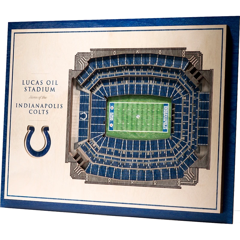 Indianapolis Colts 17'' x 13'' 5-Layer StadiumViews 3D Wall Art