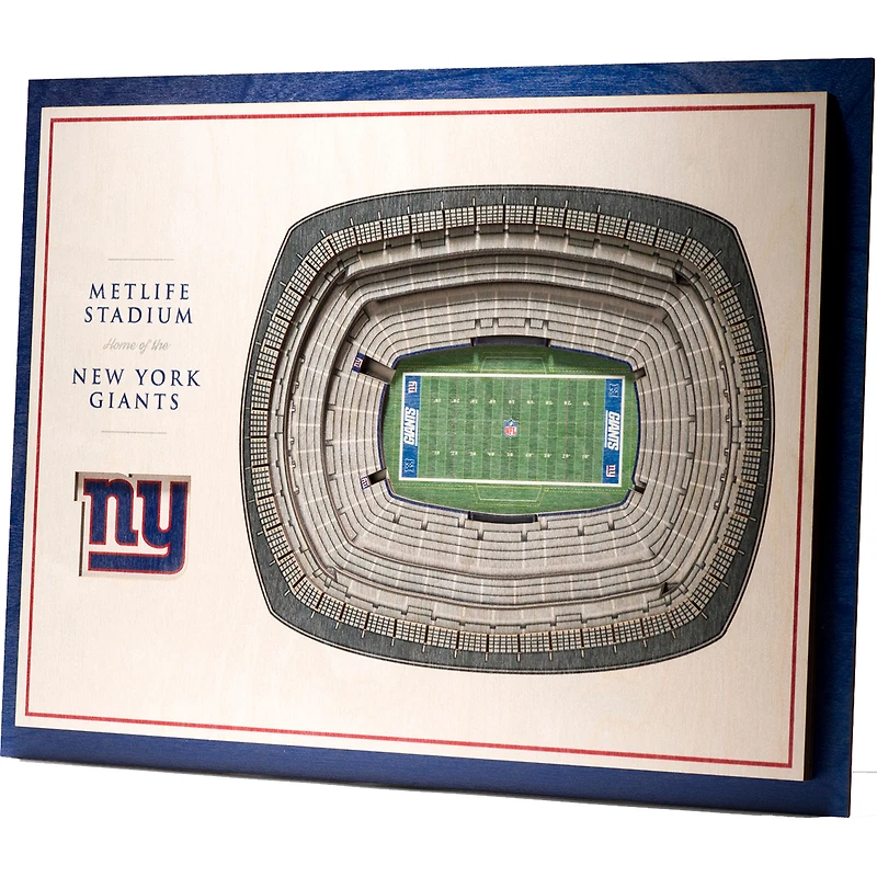 New York Giants 17'' x 13'' 5-Layer StadiumViews 3D Wall Art