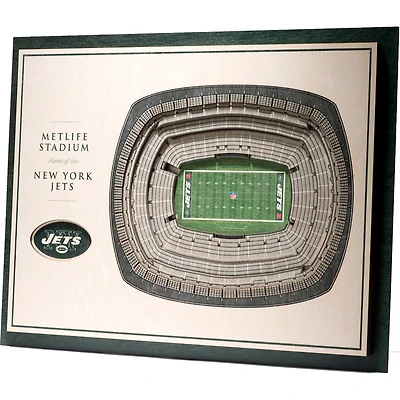 New York Jets 17'' x 13'' 5-Layer StadiumViews 3D Wall Art