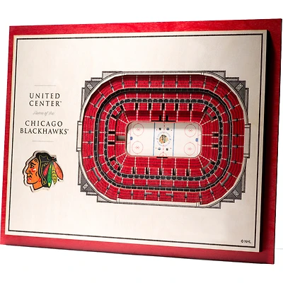 Chicago Blackhawks 17'' x 13'' 5-Layer StadiumViews 3D Wall Art