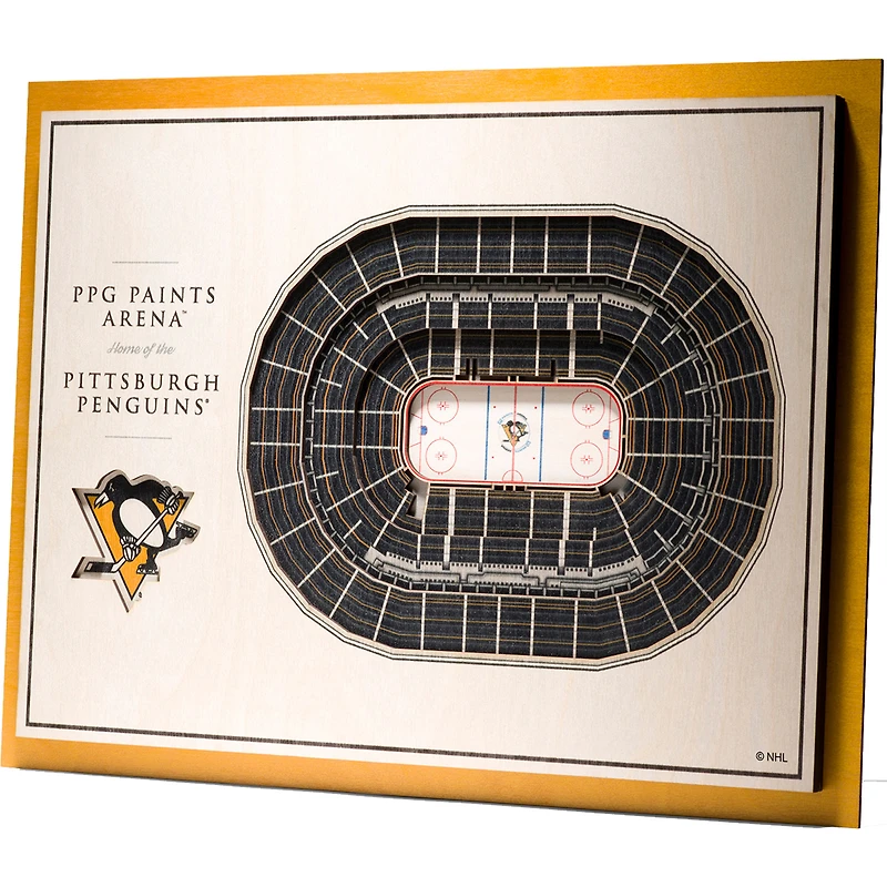 Pittsburgh Penguins 17'' x 13'' 5-Layer StadiumViews 3D Wall Art