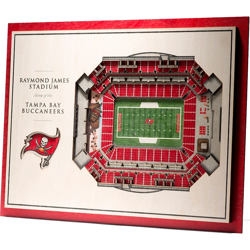 Tampa Bay Buccaneers 17'' x 13'' 5-Layer StadiumViews 3D Wall Art