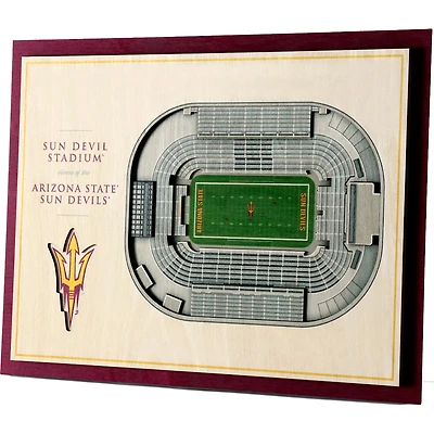 Arizona State Sun Devils 17'' x 13'' 5-Layer StadiumViews 3D Wall Art