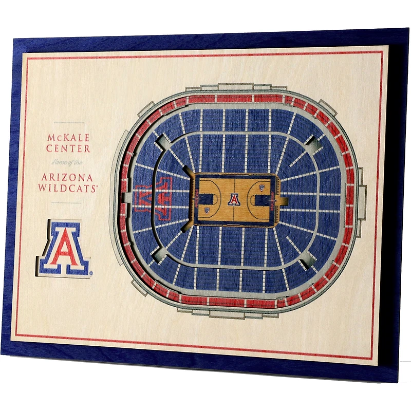 Arizona Wildcats 17'' x 13'' 5-Layer StadiumViews 3D Wall Art