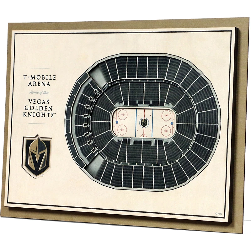 Vegas Golden Knights 17'' x 13'' 5-Layer StadiumViews 3D Wall Art