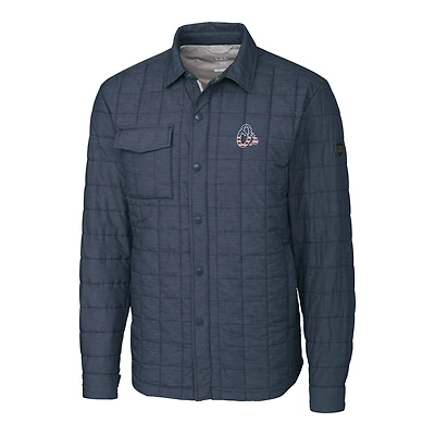 Men's Cutter & Buck Gray Baltimore Orioles Americana Rainier Full-Snap Shirt Jacket