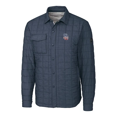 Men's Cutter & Buck Gray San Diego Padres Americana Rainier Full-Snap Shirt Jacket