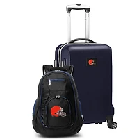 MOJO Navy Cleveland Browns 2-Piece Backpack & Carry-On Set