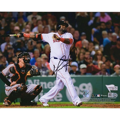 David Ortiz Boston Red Sox Autographed 8" x 10" Hit vs. Baltimore Orioles Photograph