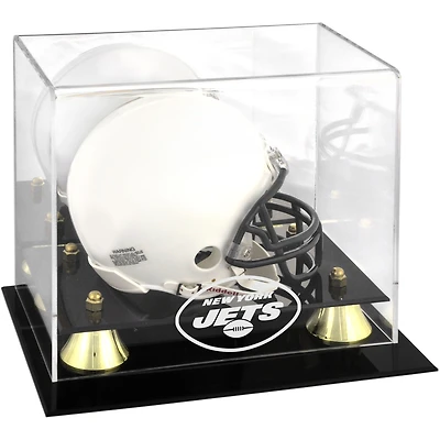 New York Jets Golden Classic Mini Helmet Display Case