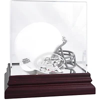 New York Jets Mahogany Logo Mini Helmet Display Case