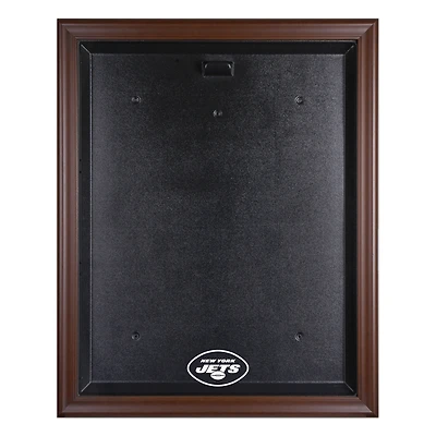 New York Jets Brown Framed Logo Jersey Display Case