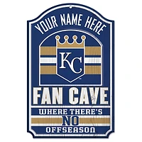 WinCraft Kansas City Royals Personalized 11'' x 17'' Fan Cave Wood Sign