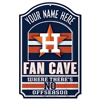 WinCraft Houston Astros Personalized 11'' x 17'' Fan Cave Wood Sign