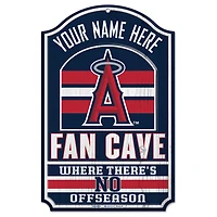 WinCraft Los Angeles Angels Personalized 11'' x 17'' Fan Cave Wood Sign