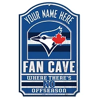 WinCraft Toronto Blue Jays Personalized 11'' x 17'' Fan Cave Wood Sign