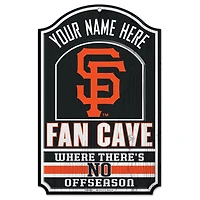 WinCraft San Francisco Giants Personalized 11'' x 17'' Fan Cave Wood Sign
