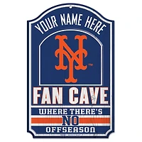 WinCraft New York Mets Personalized 11'' x 17'' Fan Cave Wood Sign