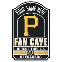 WinCraft Pittsburgh Pirates Personalized 11'' x 17'' Fan Cave Wood Sign