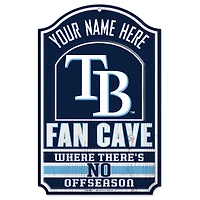 WinCraft Tampa Bay Rays Personalized 11'' x 17'' Fan Cave Wood Sign
