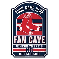 WinCraft Boston Red Sox Personalized 11'' x 17'' Fan Cave Wood Sign