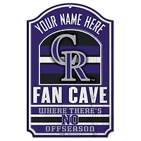 WinCraft Colorado Rockies Personalized 11'' x 17'' Fan Cave Wood Sign