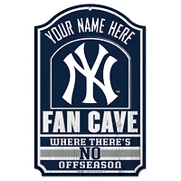 WinCraft New York Yankees Personalized 11'' x 17'' Fan Cave Wood Sign
