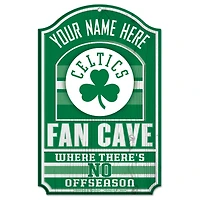 WinCraft Boston Celtics Personalized 11'' x 17'' Fan Cave Wood Sign