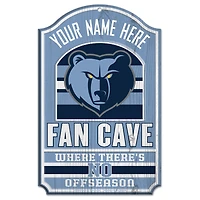 WinCraft Memphis Grizzlies Personalized 11'' x 17'' Fan Cave Wood Sign
