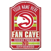 WinCraft Atlanta Hawks Personalized 11'' x 17'' Fan Cave Wood Sign
