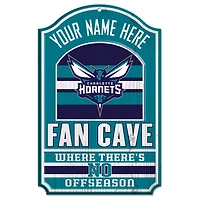 WinCraft Charlotte Hornets Personalized 11'' x 17'' Fan Cave Wood Sign
