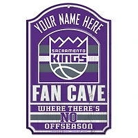 WinCraft Sacramento Kings Personalized 11'' x 17'' Fan Cave Wood Sign