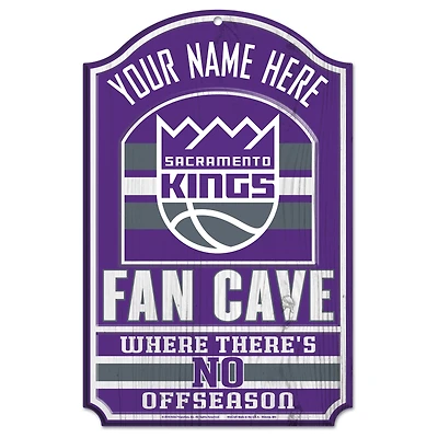 WinCraft Sacramento Kings Personalized 11'' x 17'' Fan Cave Wood Sign