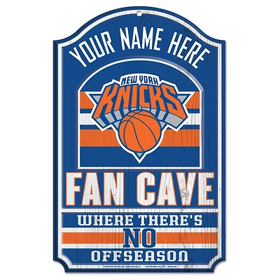 WinCraft New York Knicks Personalized 11'' x 17'' Fan Cave Wood Sign