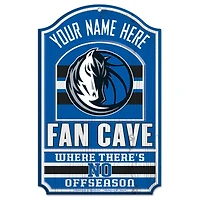 WinCraft Dallas Mavericks Personalized 11'' x 17'' Fan Cave Wood Sign