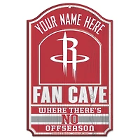 WinCraft Houston Rockets Personalized 11'' x 17'' Fan Cave Wood Sign