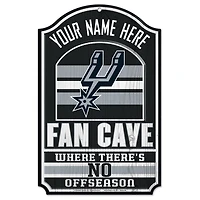 WinCraft San Antonio Spurs Personalized 11'' x 17'' Fan Cave Wood Sign