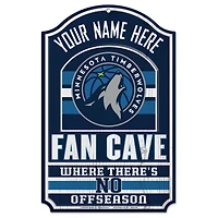 WinCraft Minnesota Timberwolves Personalized 11'' x 17'' Fan Cave Wood Sign