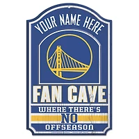 WinCraft Golden State Warriors Personalized 11'' x 17'' Fan Cave Wood Sign