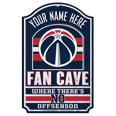 WinCraft Washington Wizards Personalized 11'' x 17'' Fan Cave Wood Sign