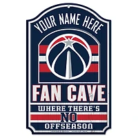 WinCraft Washington Wizards Personalized 11'' x 17'' Fan Cave Wood Sign