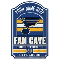 WinCraft St. Louis Blues Personalized 11'' x 17'' Fan Cave Wood Sign